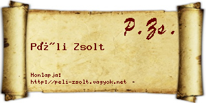 Péli Zsolt névjegykártya