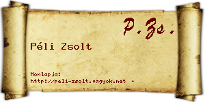 Péli Zsolt névjegykártya